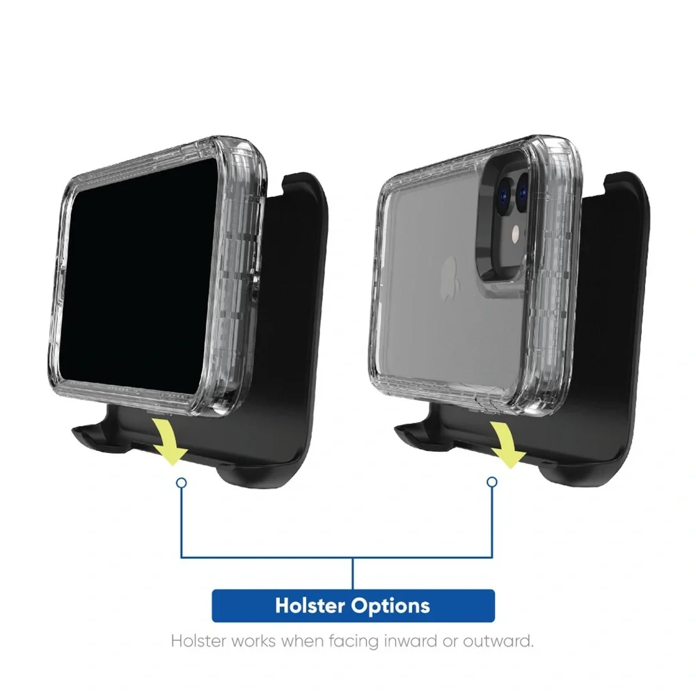 onn. Clear Rugged Case with Built-in Microbial Protection for iPhone 12, 12 Pro
